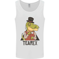 TeaRex Funny T-Rex Dinosaur Tea Drinker Mens Vest Tank Top White