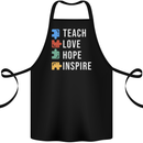 Teach Love Hope Inspire Teaching Teacher Cotton Apron 100% Organic Black