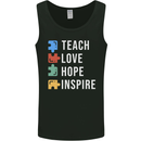 Teach Love Hope Inspire Teaching Teacher Mens Vest Tank Top Black