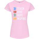 Teach Love Hope Inspire Teaching Teacher Womens Petite Cut T-Shirt Light Pink
