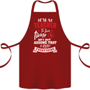 Teacher I Know Everything Funny Teaching Cotton Apron 100% Organic Maroon