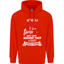 Teacher I Know Everything Funny Teaching Mens 80% Cotton Hoodie Bright Red