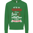 Teacher I Know Everything Funny Teaching Mens Sweatshirt Jumper Irish Green