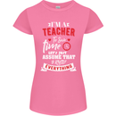 Teacher I Know Everything Funny Teaching Womens Petite Cut T-Shirt Azalea