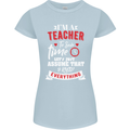 Teacher I Know Everything Funny Teaching Womens Petite Cut T-Shirt Light Blue
