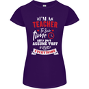 Teacher I Know Everything Funny Teaching Womens Petite Cut T-Shirt Purple