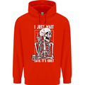 Teacher Ill Just Wait Teaching Maths Enlish Childrens Kids Hoodie Bright Red