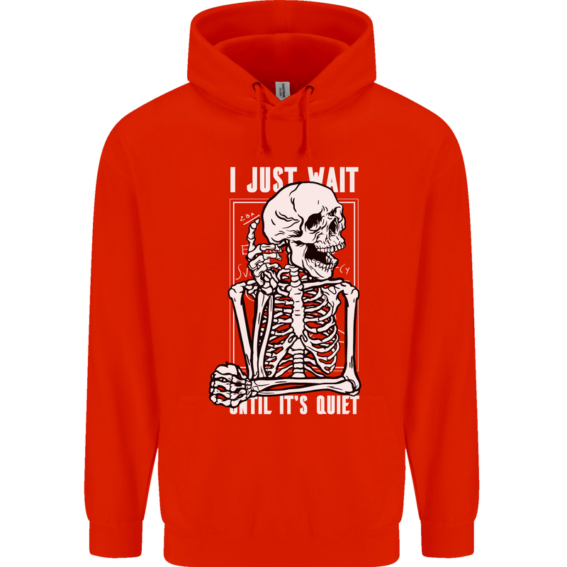 Teacher Ill Just Wait Teaching Maths Enlish Childrens Kids Hoodie Bright Red