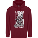 Teacher Ill Just Wait Teaching Maths Enlish Childrens Kids Hoodie Maroon
