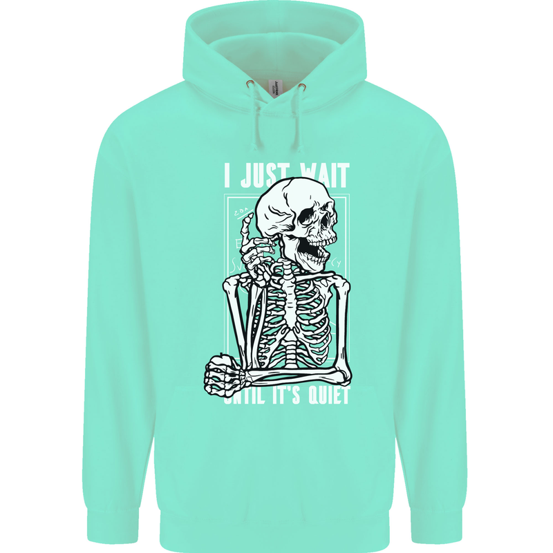 Teacher Ill Just Wait Teaching Maths Enlish Childrens Kids Hoodie Peppermint