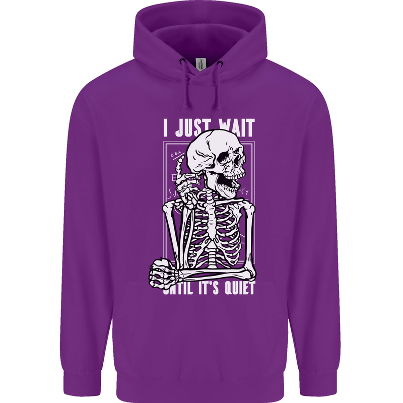 Teacher Ill Just Wait Teaching Maths Enlish Childrens Kids Hoodie Purple