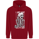 Teacher Ill Just Wait Teaching Maths Enlish Childrens Kids Hoodie Red