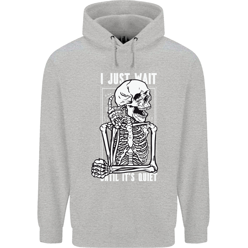 Teacher Ill Just Wait Teaching Maths Enlish Childrens Kids Hoodie Sports Grey