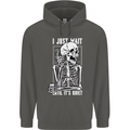 Teacher Ill Just Wait Teaching Maths Enlish Childrens Kids Hoodie Storm Grey