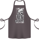Teacher Ill Just Wait Teaching Maths Enlish Cotton Apron 100% Organic Dark Grey