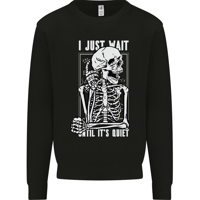 Teacher Ill Just Wait Teaching Maths Enlish Kids Sweatshirt Jumper Black