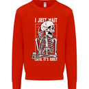 Teacher Ill Just Wait Teaching Maths Enlish Kids Sweatshirt Jumper Bright Red
