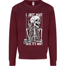 Teacher Ill Just Wait Teaching Maths Enlish Kids Sweatshirt Jumper Maroon
