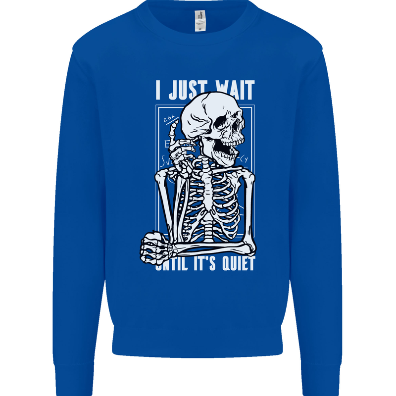 Teacher Ill Just Wait Teaching Maths Enlish Kids Sweatshirt Jumper Royal Blue