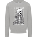 Teacher Ill Just Wait Teaching Maths Enlish Kids Sweatshirt Jumper Sports Grey