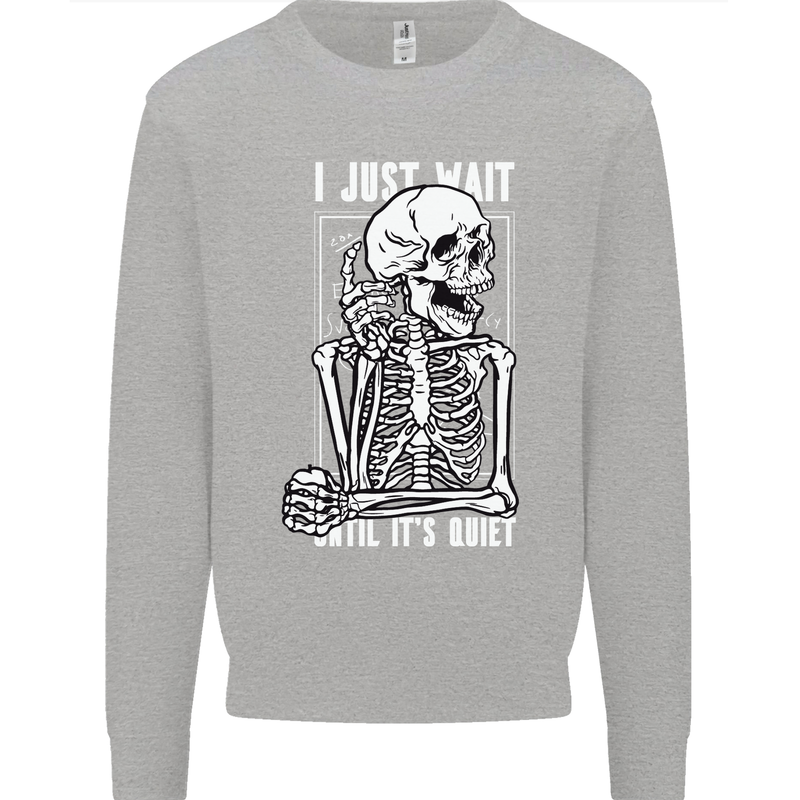Teacher Ill Just Wait Teaching Maths Enlish Kids Sweatshirt Jumper Sports Grey
