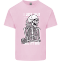 Teacher Ill Just Wait Teaching Maths Enlish Kids T-Shirt Childrens Light Pink