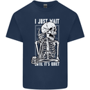 Teacher Ill Just Wait Teaching Maths Enlish Kids T-Shirt Childrens Navy Blue