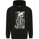 Teacher Ill Just Wait Teaching Maths Enlish Mens 80% Cotton Hoodie Black