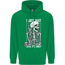 Teacher Ill Just Wait Teaching Maths Enlish Mens 80% Cotton Hoodie Irish Green
