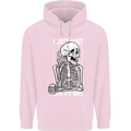 Teacher Ill Just Wait Teaching Maths Enlish Mens 80% Cotton Hoodie Light Pink