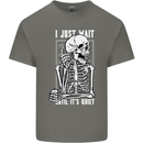 Teacher Ill Just Wait Teaching Maths Enlish Mens Cotton T-Shirt Tee Top Charcoal
