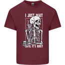 Teacher Ill Just Wait Teaching Maths Enlish Mens Cotton T-Shirt Tee Top Maroon