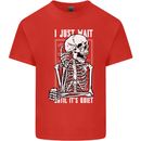 Teacher Ill Just Wait Teaching Maths Enlish Mens Cotton T-Shirt Tee Top Red