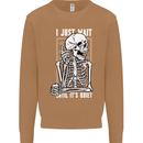 Teacher Ill Just Wait Teaching Maths Enlish Mens Sweatshirt Jumper Caramel Latte
