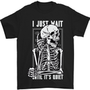 Teacher Ill Just Wait Teaching Maths Enlish Mens T-Shirt Cotton Gildan Black