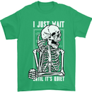 Teacher Ill Just Wait Teaching Maths Enlish Mens T-Shirt Cotton Gildan Irish Green
