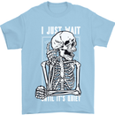 Teacher Ill Just Wait Teaching Maths Enlish Mens T-Shirt Cotton Gildan Light Blue