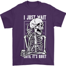 Teacher Ill Just Wait Teaching Maths Enlish Mens T-Shirt Cotton Gildan Purple