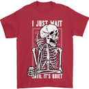 Teacher Ill Just Wait Teaching Maths Enlish Mens T-Shirt Cotton Gildan Red