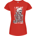 Teacher Ill Just Wait Teaching Maths Enlish Womens Petite Cut T-Shirt Red