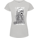 Teacher Ill Just Wait Teaching Maths Enlish Womens Petite Cut T-Shirt Sports Grey