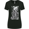 Teacher Ill Just Wait Teaching Maths Enlish Womens Wider Cut T-Shirt Black