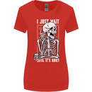 Teacher Ill Just Wait Teaching Maths Enlish Womens Wider Cut T-Shirt Red