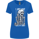 Teacher Ill Just Wait Teaching Maths Enlish Womens Wider Cut T-Shirt Royal Blue