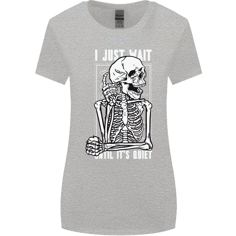 Teacher Ill Just Wait Teaching Maths Enlish Womens Wider Cut T-Shirt Sports Grey