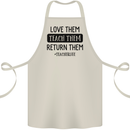 Teacher Love Them Return Funny Teaching Cotton Apron 100% Organic Natural