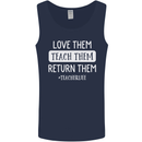Teacher Love Them Return Funny Teaching Mens Vest Tank Top Navy Blue