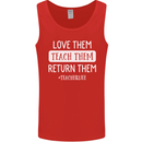 Teacher Love Them Return Funny Teaching Mens Vest Tank Top Red