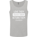 Teacher Love Them Return Funny Teaching Mens Vest Tank Top Sports Grey