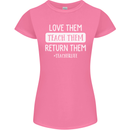 Teacher Love Them Return Funny Teaching Womens Petite Cut T-Shirt Azalea